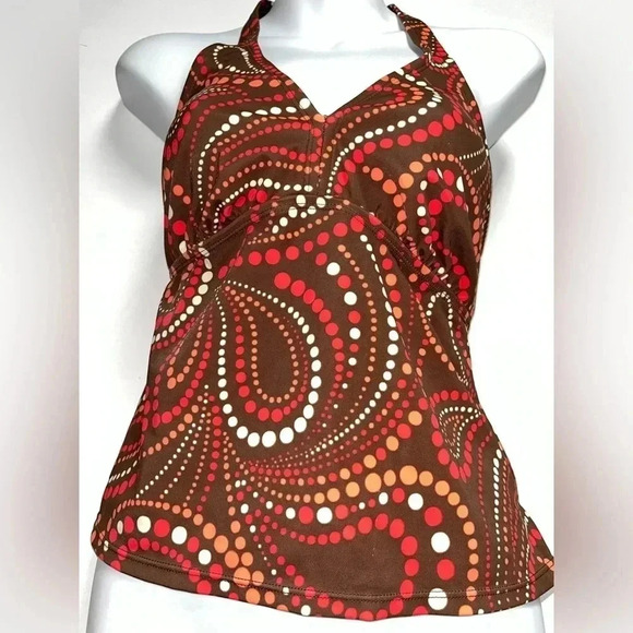 Womens colorful polka dots Halter Neck Tank - Picture 2 of 3